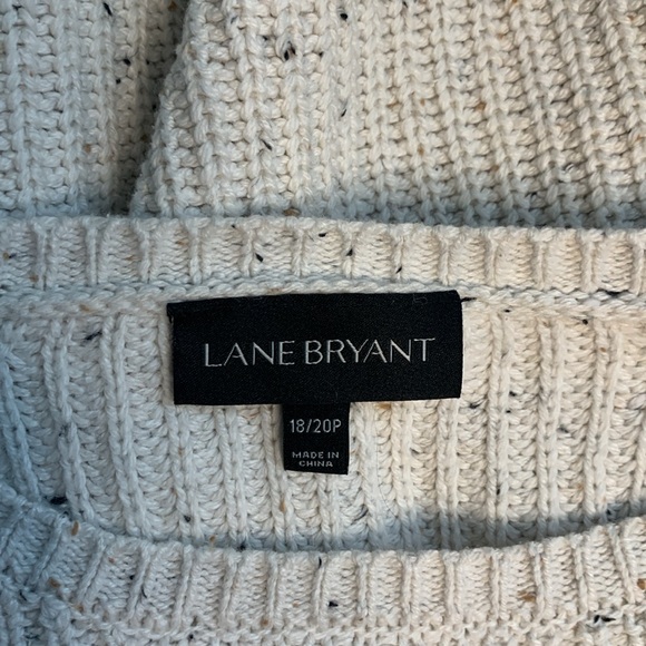 Lane Bryant 18/20 Plus ladies cream sweater. Cold shoulder. - Picture 5 of 7